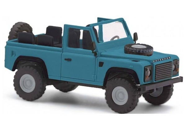 Busch 54393 1:87 Land Rover Defender 90, offen, blau, Bj 1983