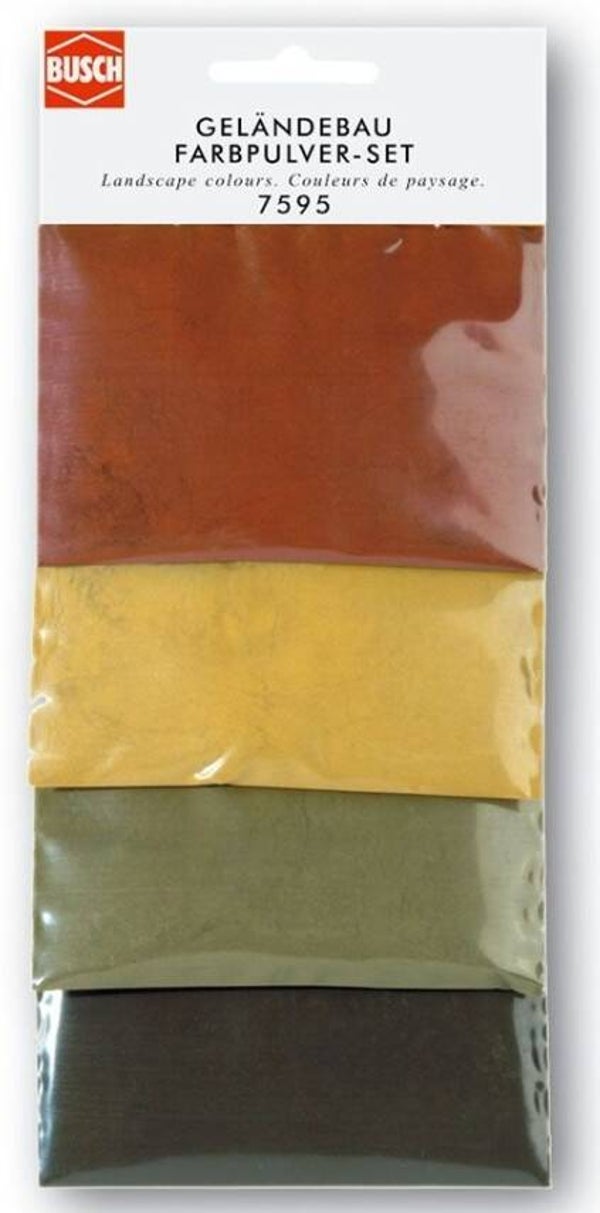 Busch 7595 Geländebau-Farbpulver-Set
