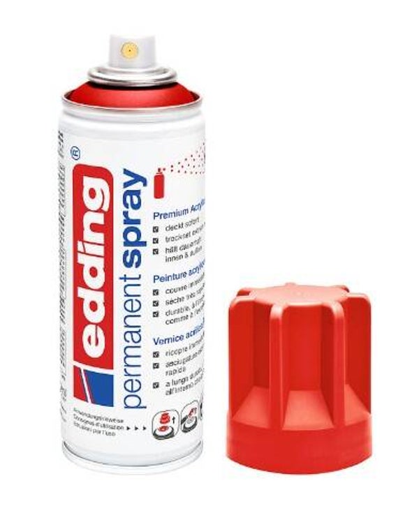 edding 5200 Permanentspray verkehrsrot matt, 200 ml (902, RAL 3020)