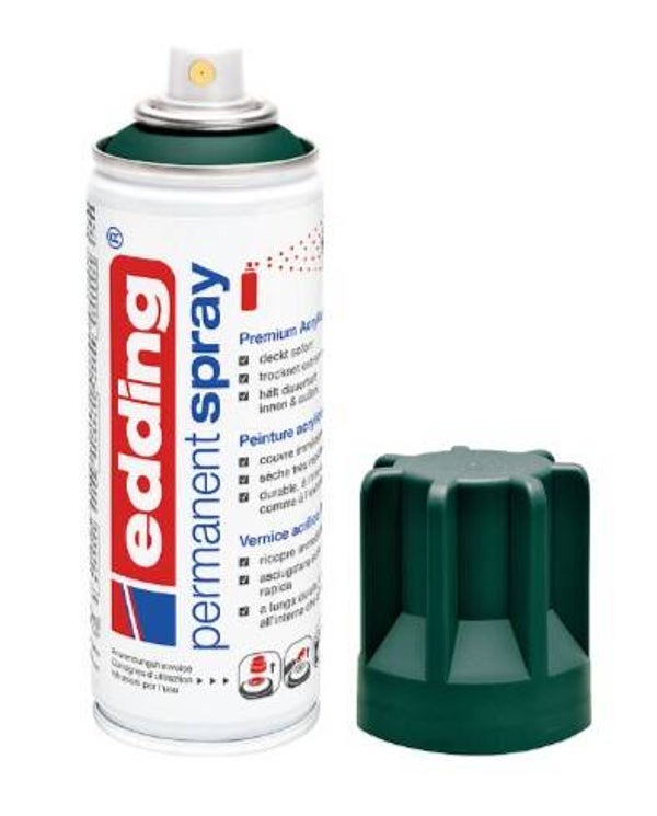 edding 5200 Permanentspray moosgrün matt, 200 ml (904, RAL 6005)