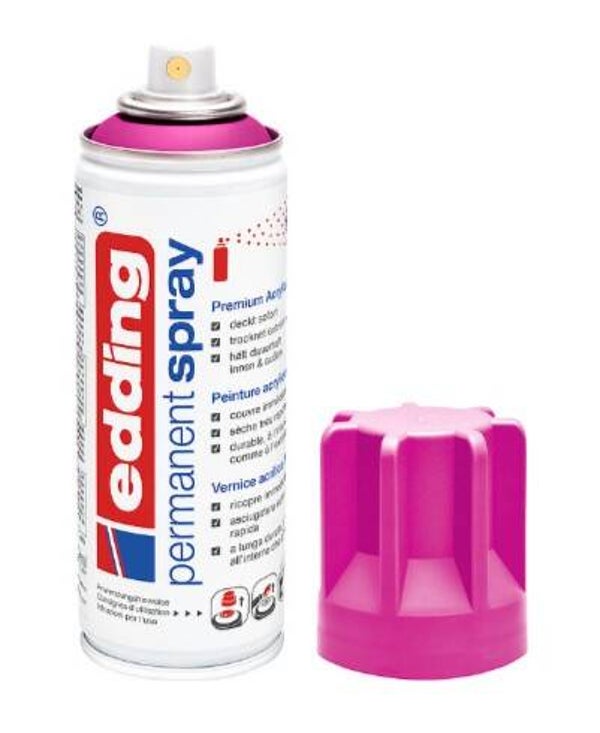 edding 5200 Permanentspray telemagenta matt, 200 ml (909, RAL 4010)