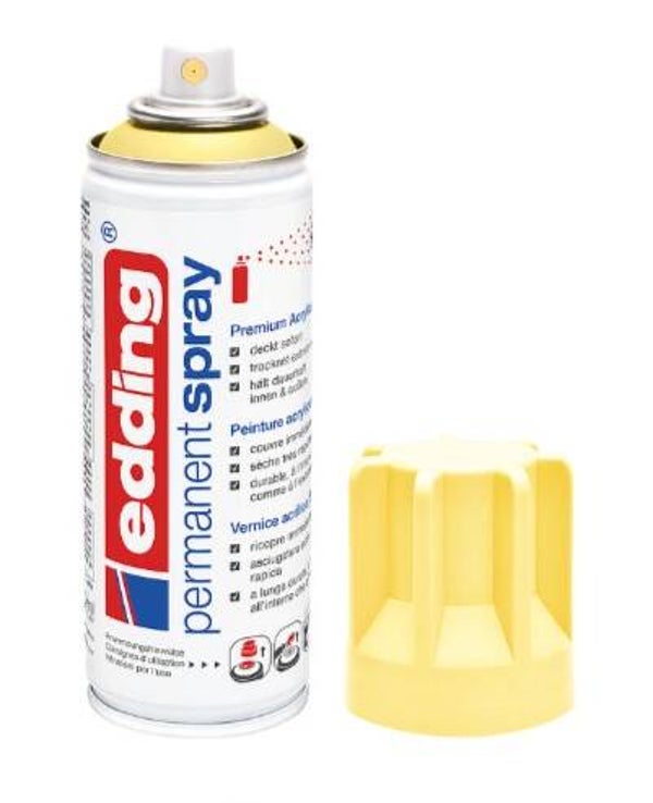 edding 5200 Permanentspray pastellgelb matt, 200 ml (915)