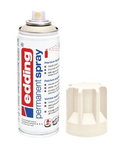 edding 5200 Permanentspray cremeweiß matt, 200 ml (921, RAL 9001)