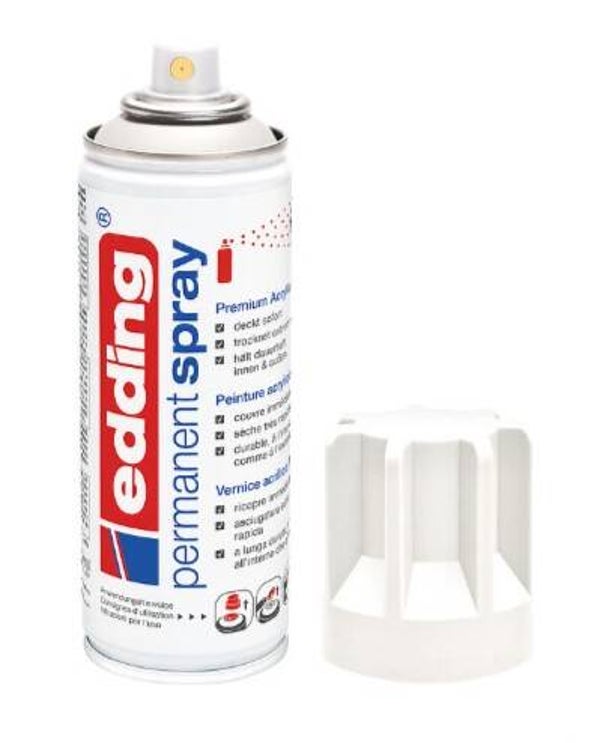 edding 5200 Permanentspray verkehrsweiß matt, 200 ml (922, RAL 9016)