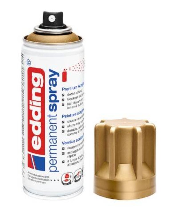 edding 5200 Permanentspray reichgold matt, 200 ml (924)