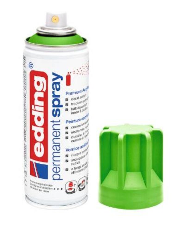 edding 5200 Permanentspray gelbgrün matt, 200 ml (927, RAL 6018)