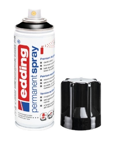 edding 5200 Permanentspray tiefschwarz glänzend, 200 ml (951, RAL 9005)