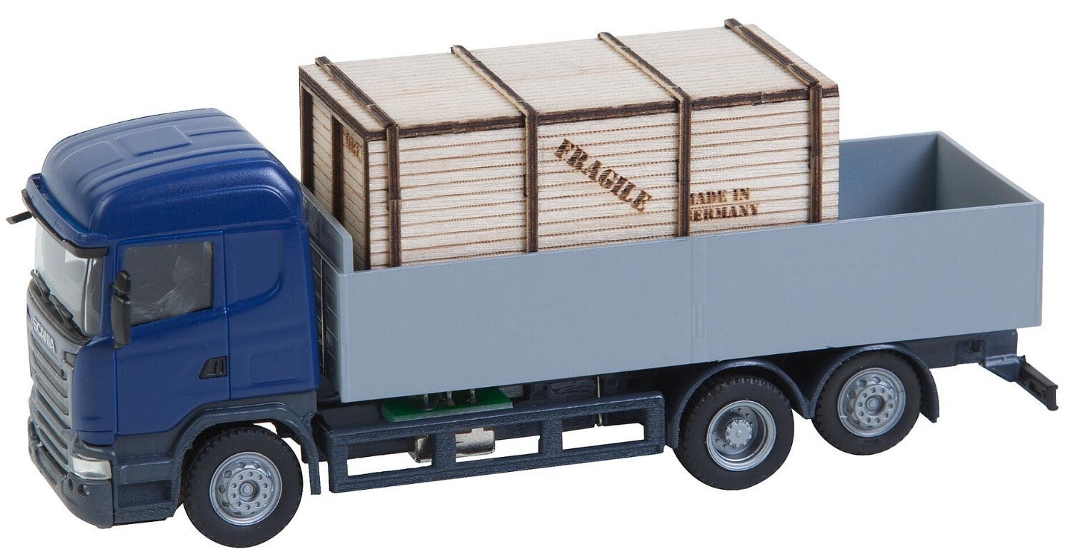 Faller 161597 LKW Scania R 13 HL Pritsche mit Holzkiste (HERPA)