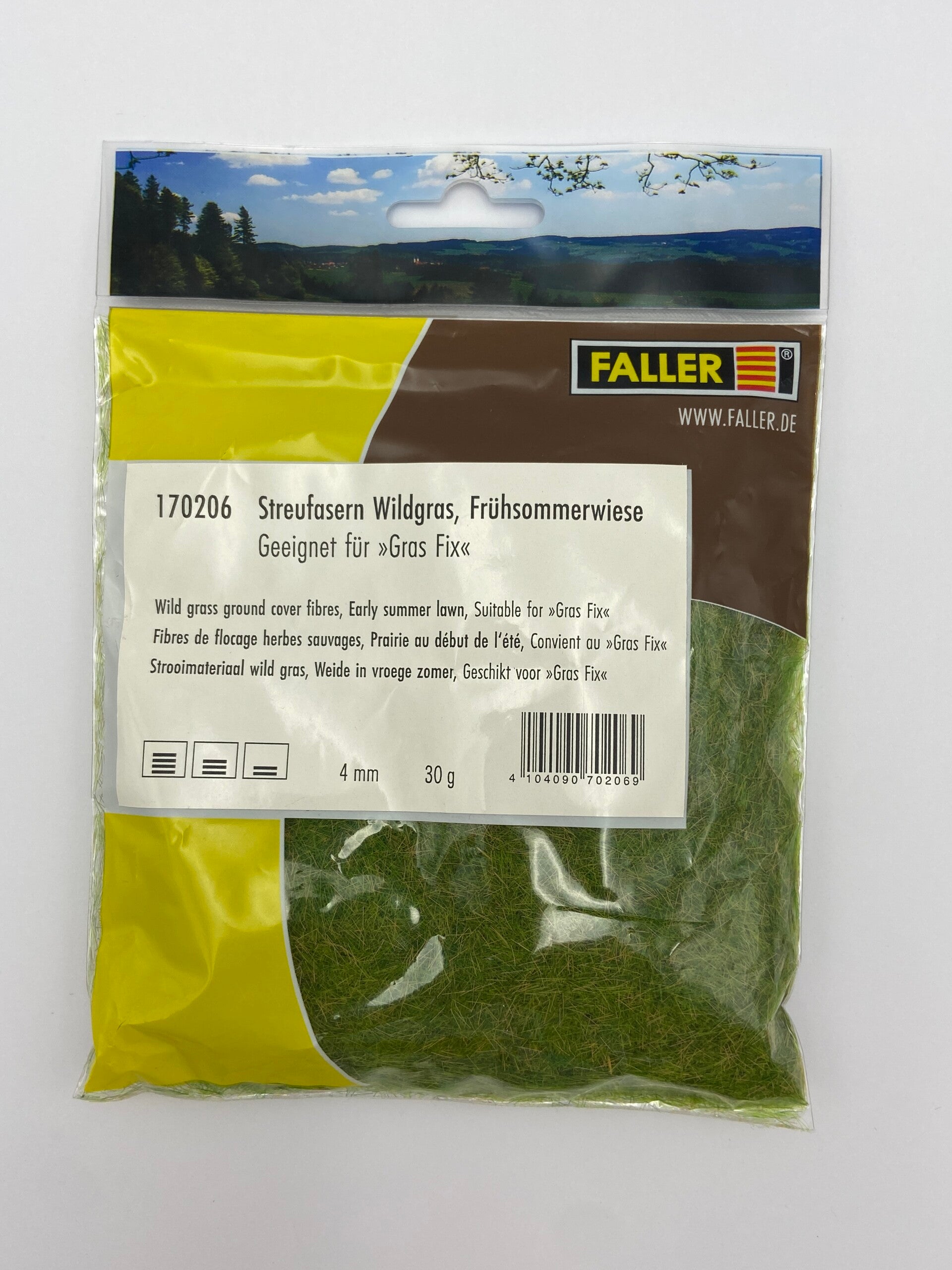 Faller 170206 Streufasern Wildgras, Frühsommerwiese, 4 mm, 30 g