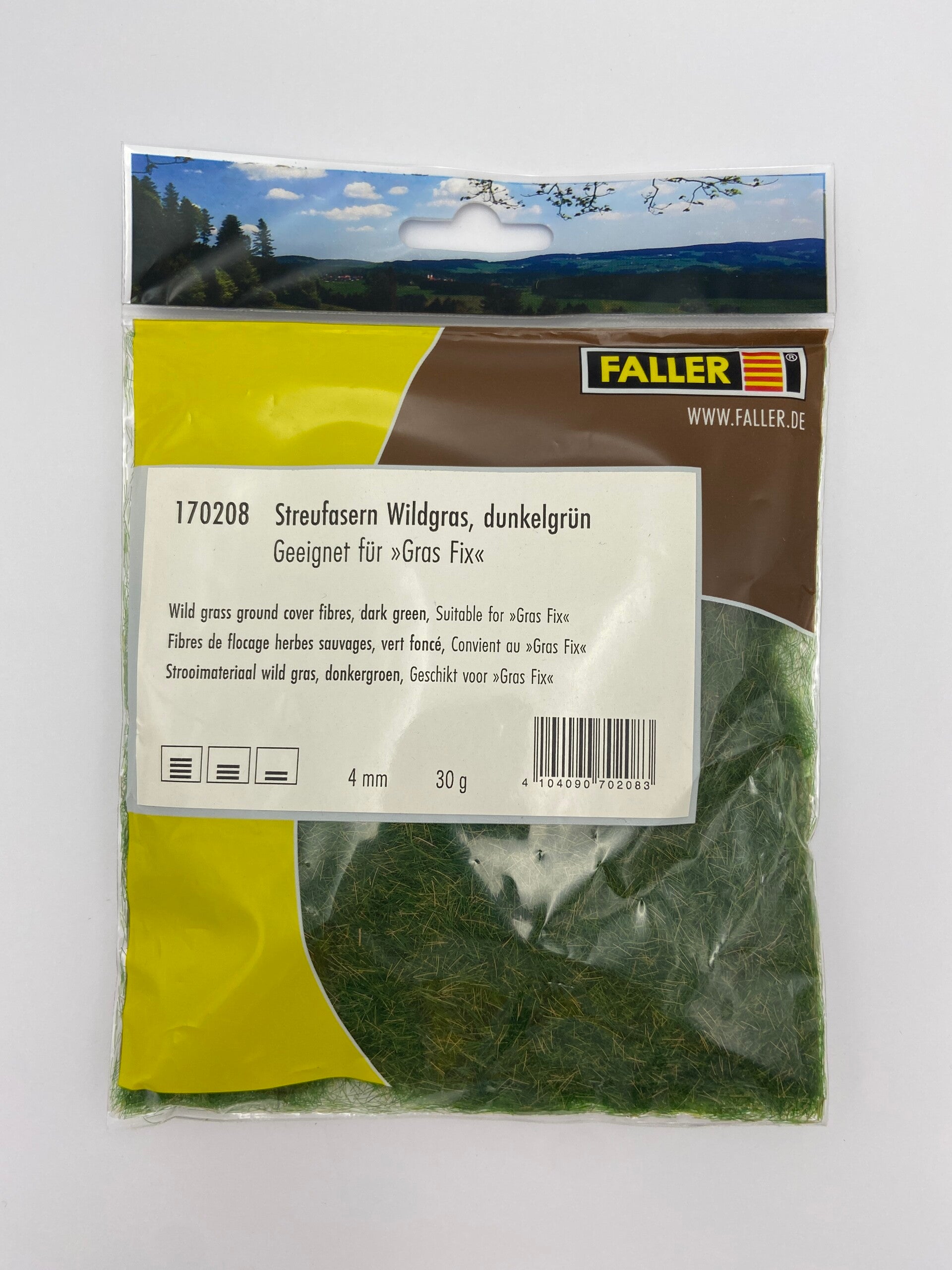 Faller 170208 Streufasern Wildgras, dunkelgrün, 4 mm, 30 g