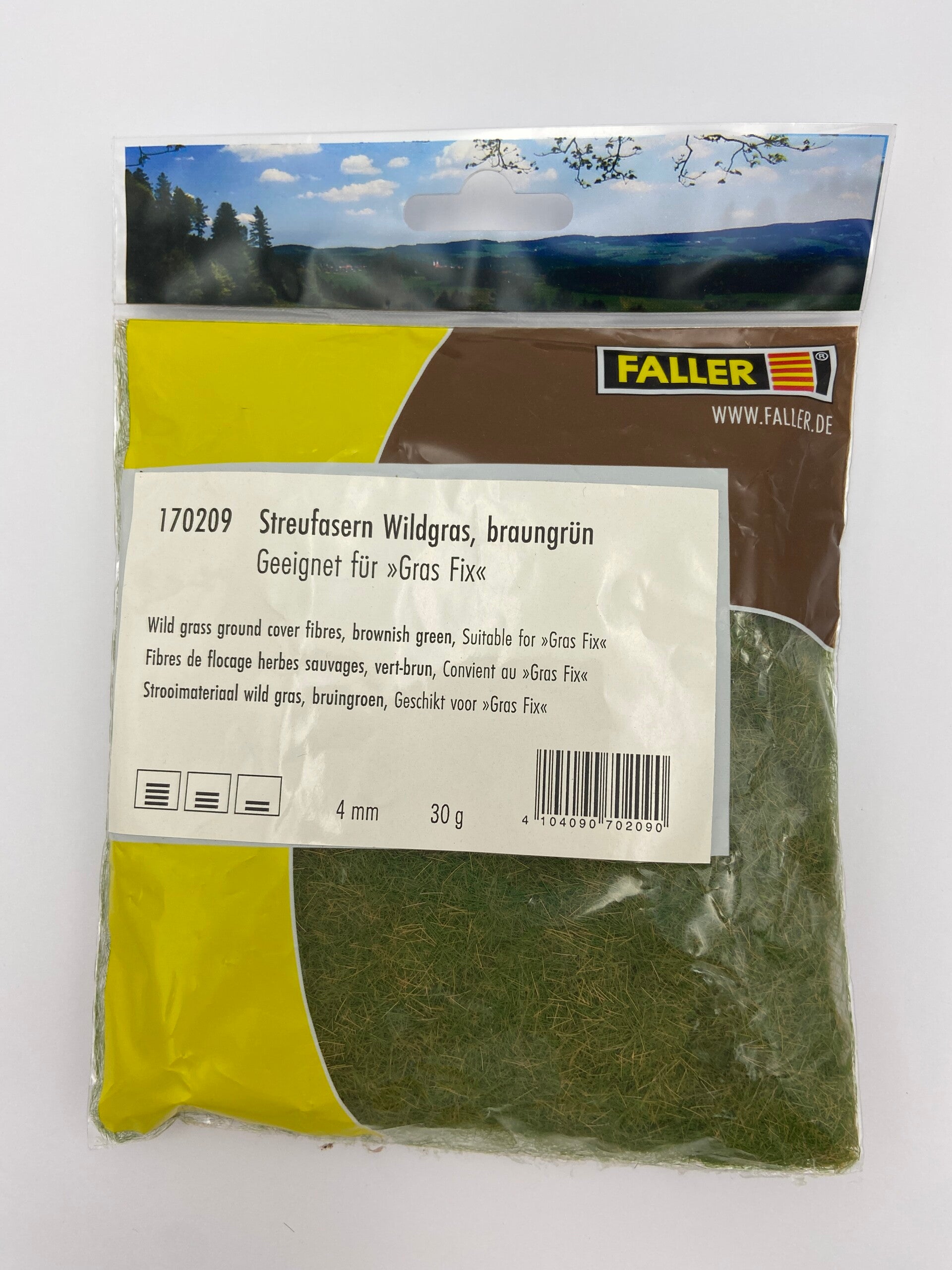 Faller 170209 Streufasern Wildgras, braungrün, 4 mm, 30 g