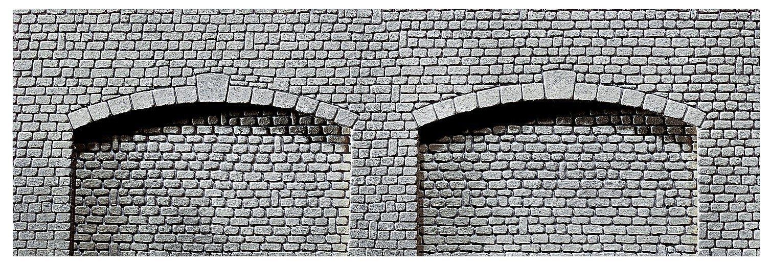 Faller 170835 Dekorplatte Arkaden, Naturstein-Quader