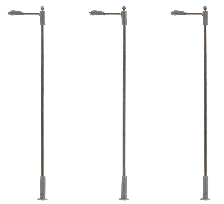 Faller 180102 LED-Strassenbeleuchtungen, Ansatzleuchte, kaltweiss, 3 Stück