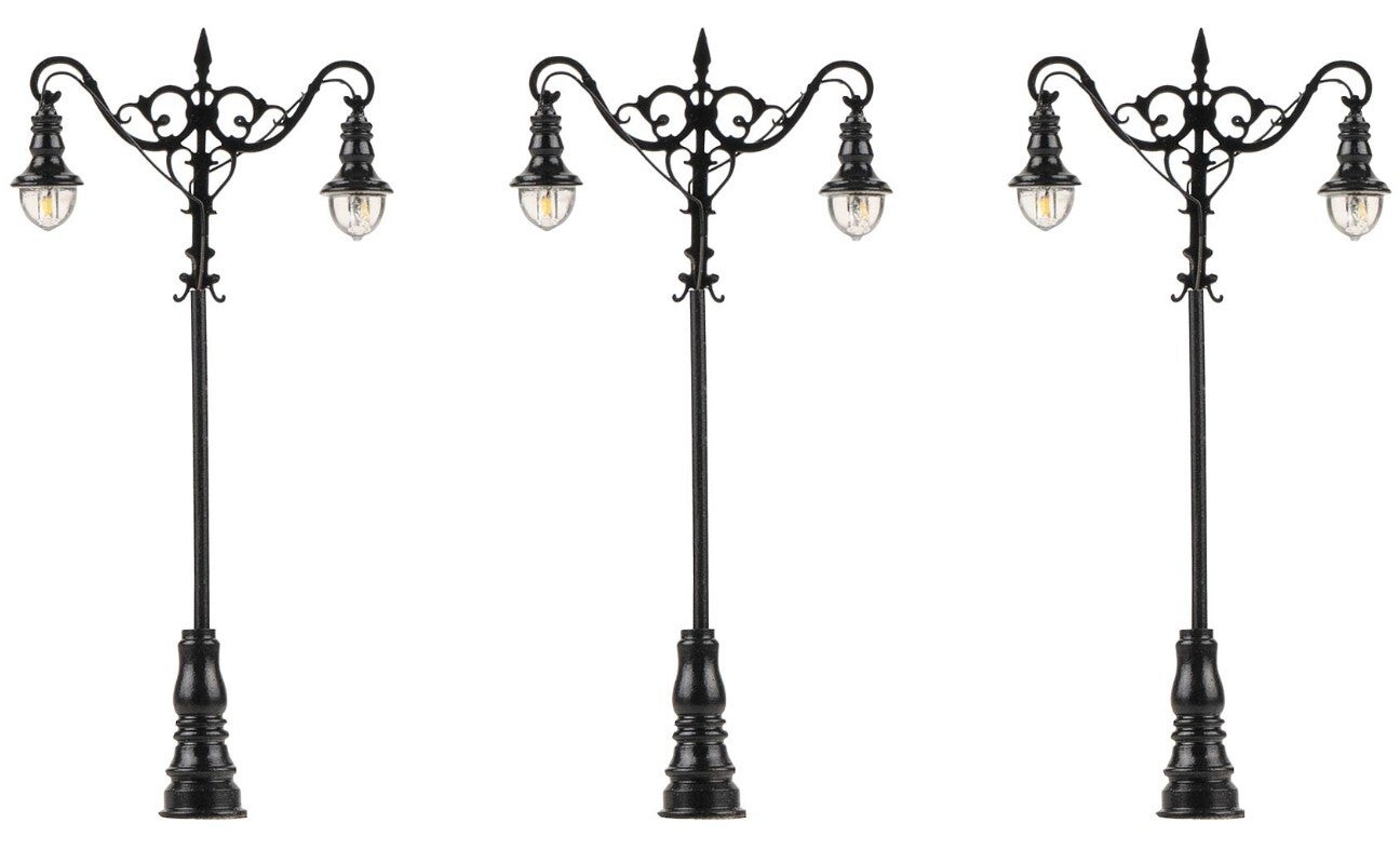 Faller 180106 LED-Laterne, Kugel-Hängeleuchten, kaltweiss, 3 Stück