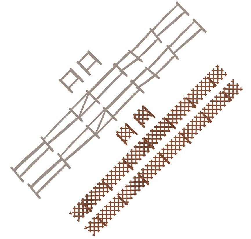 Faller 180406 4 Garten- und Feldzäune, 2360 mm