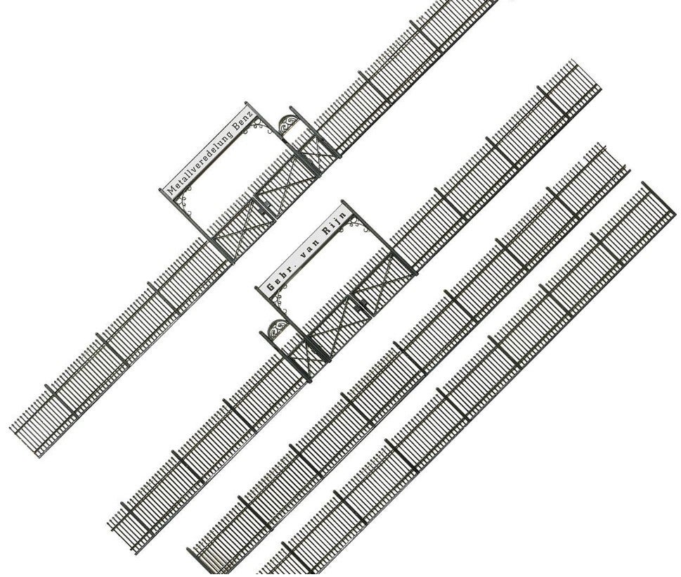Faller 180412 Eisenzaun mit Tor, 1046 mm