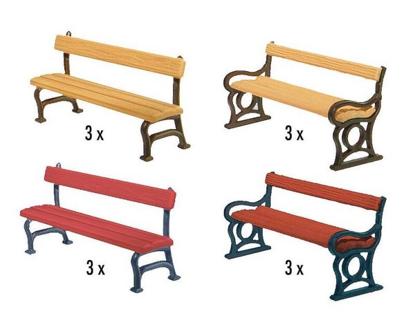 Faller 180443 12 Parkbänke