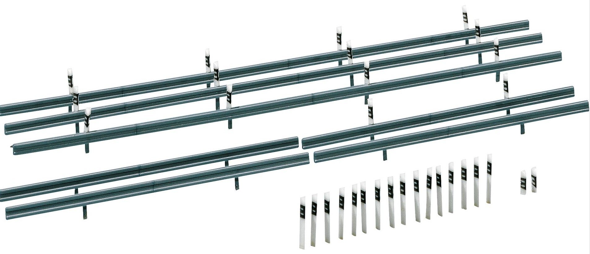 Faller 180535 Leitplanken, 32 Begrenzungspfähle, 1600 mm