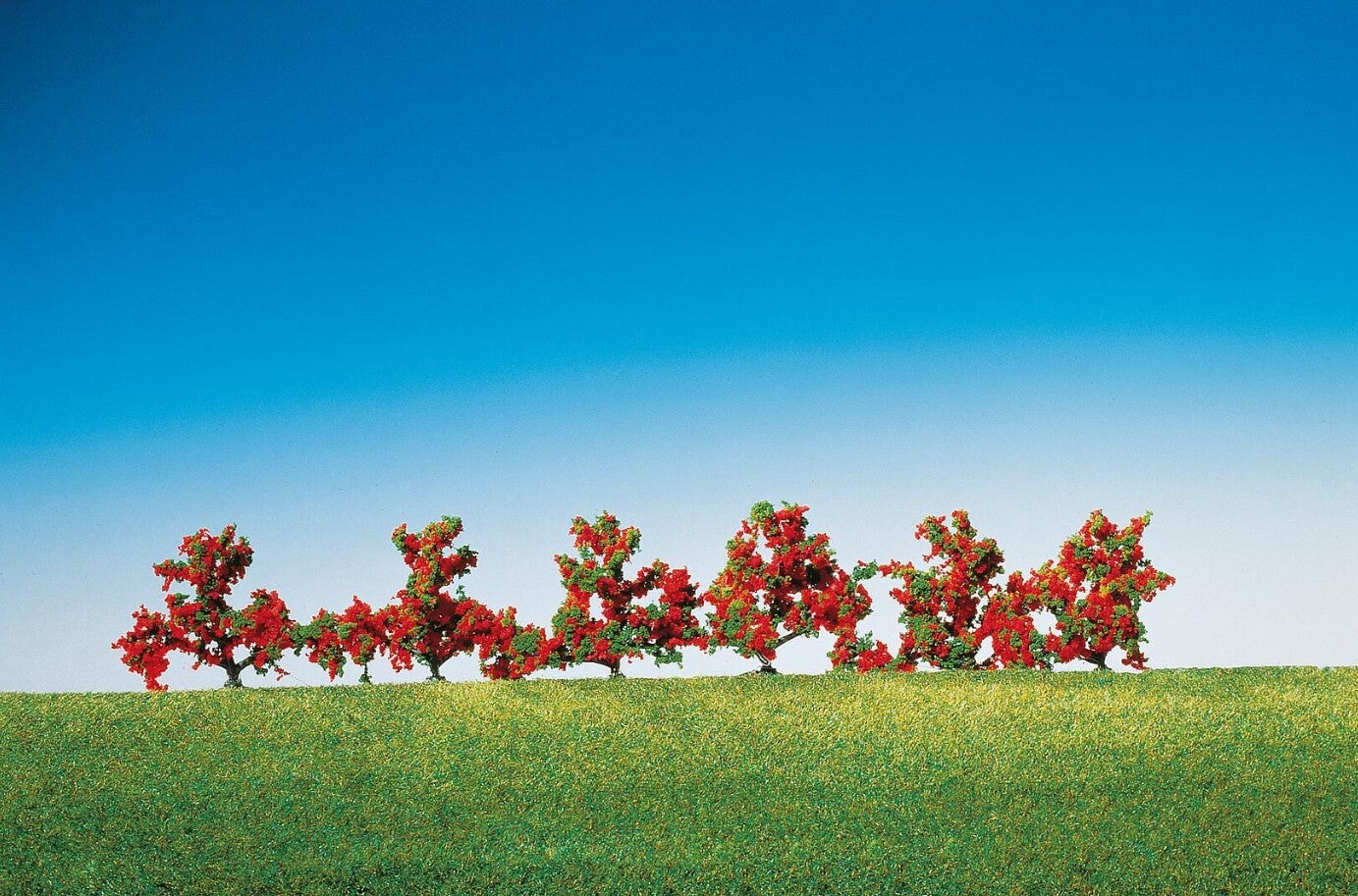 Faller 181476 6 Büsche, rot blühend