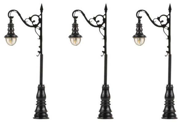 Faller 272127 LED-Laterne, Bogenleuchte, kaltweiss, 3 Stück