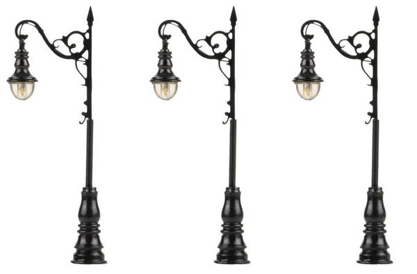 Faller 272131 LED-Laterne, Bogenleuchte, warmweiss, 3 Stück