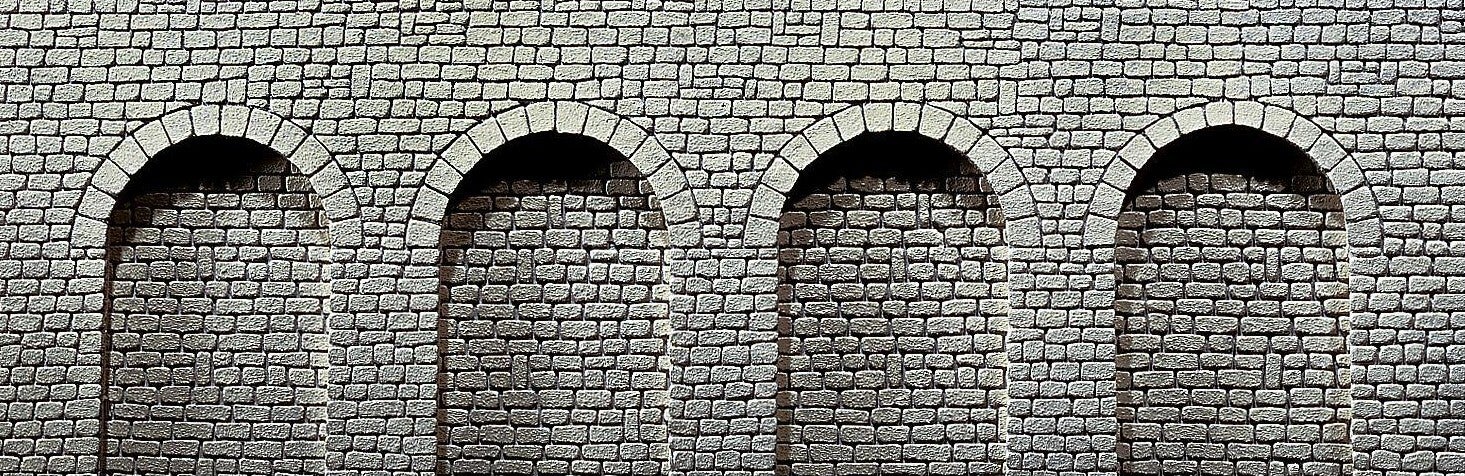 Faller 272600 Dekorplatte Arkaden, Naturstein-Quader