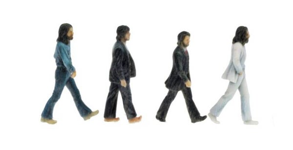 Hünerbein Miniatur 1153 H0 Musik Band John, Paul, George und Ringo