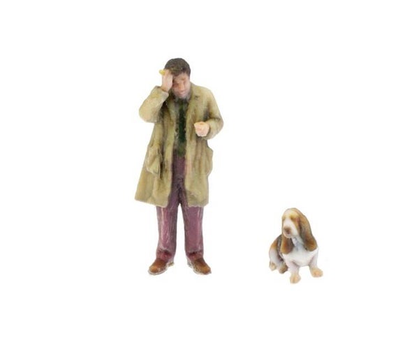 Hünerbein 1166 H0 Inspector Columbus mit seinem Hund