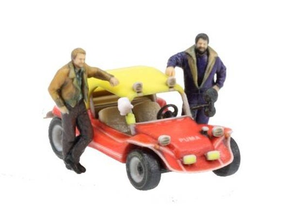 Hünerbein Miniatur 1177 H0 Bud & Terence mit Puma Buggy
