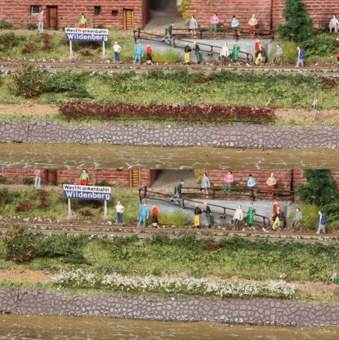 Heki 1815 10 Grasstreifen weiß-erika