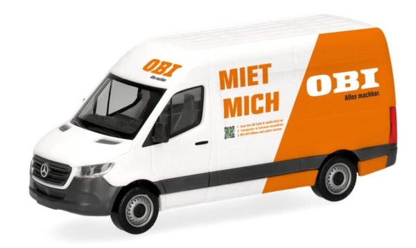 Herpa 099714 1:87 Mercedes-Benz Sprinter '18 Kasten Hochdach "OBI"