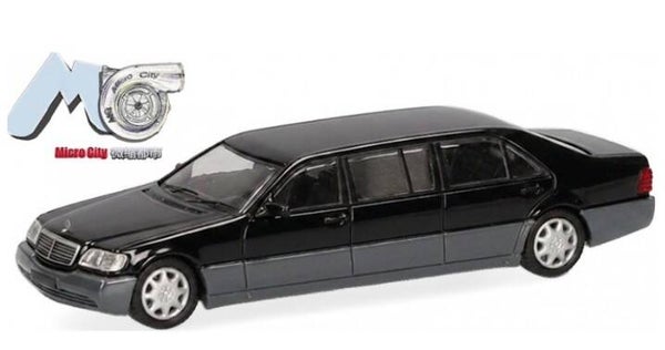 Herpa 87MC000117 1:87 Mercedes-Benz S600 Pullmann schwarz/silber