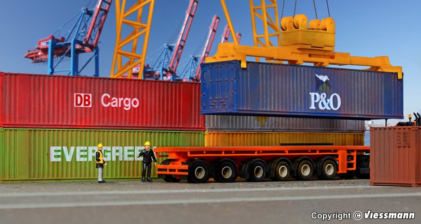 Kibri 10922 H0 40-Fuß-Container, 6 Stück