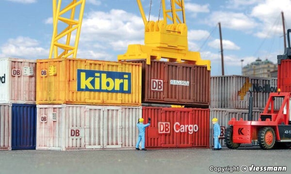 Kibri 10924 H0 20-Fuß-Container, 6 Stück