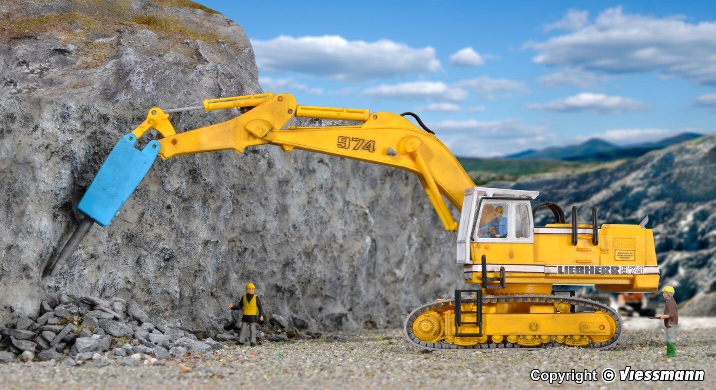 Kibri 11271 H0 LIEBHERR 974 mit Abbruchmeißel und Schutzkäfig