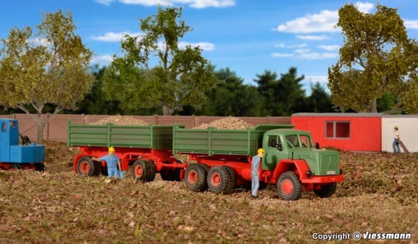 Kibri 14063 H0 MAGIRUS DEUTZ 230 D 26 AK mit Kippanhänger
