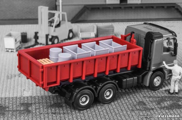 Kibri 15709 H0 Hakenabrollaufbau mit Abrollmulde und Ladegut
