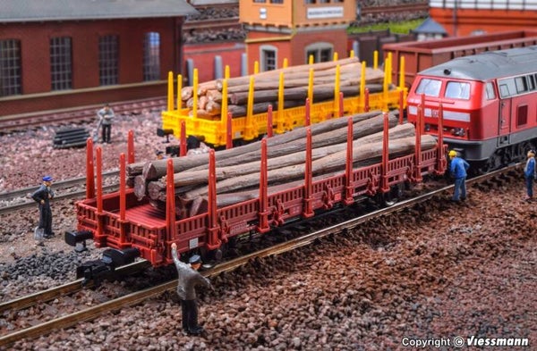 Kibri 16202 H0 Niederbordwagen, braun