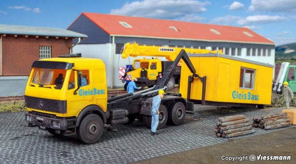 Kibri 16310 H0 MB LP Wechsellader mit GleisBau Bürocontainer