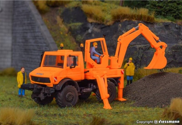 Kibri 18480 H0 UNIMOG mit Aufbaubagger