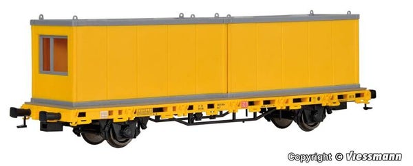Kibri 26268 H0 Niederbordwagen mit 2 Containern GleisBau, Fertigmodell