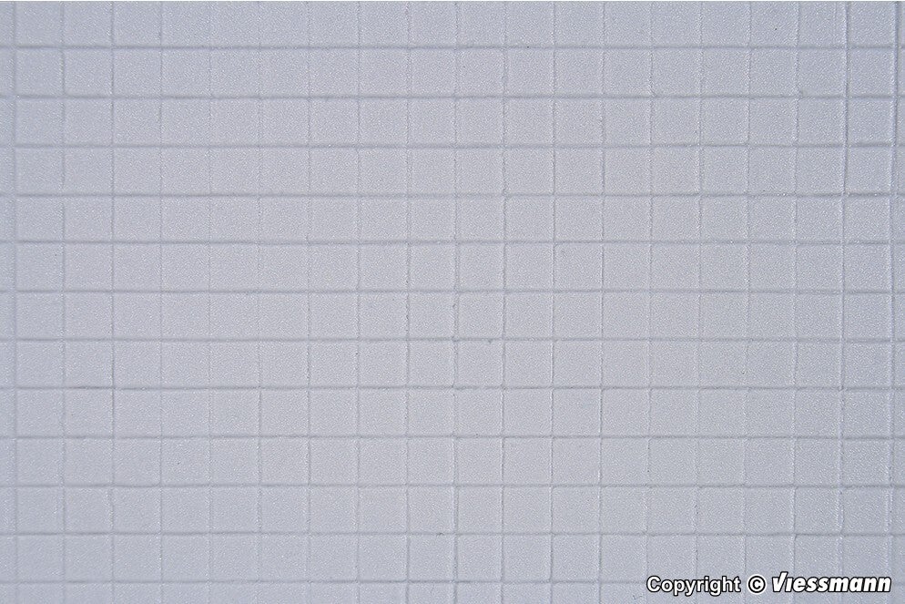Kibri 34123 H0 Gehwegplatte, abgerundet und rechteckig, L ca. 20 x B 12 cm
