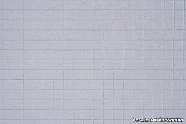Kibri 34123 H0 Gehwegplatte, abgerundet und rechteckig, L ca. 20 x B 12 cm
