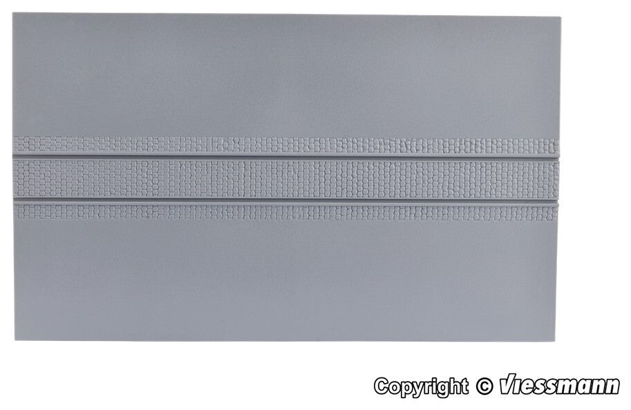 Kibri 34125 H0 Straßenplatte mit Gleiskörper, L ca. 20 x B 12 cm