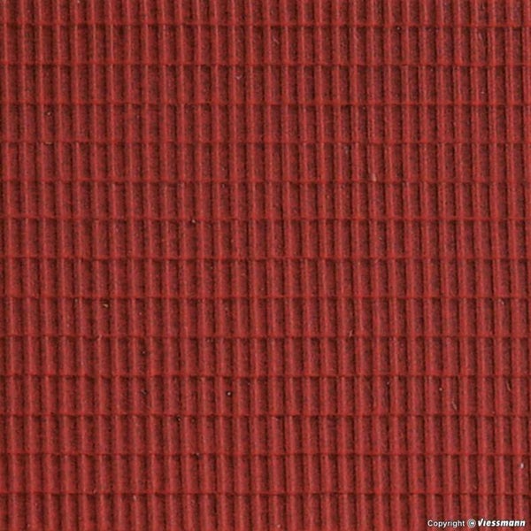 Kibri 34142 H0 Pfannendachplatte mit Firstziegel, L ca. 20 x B 12 cm