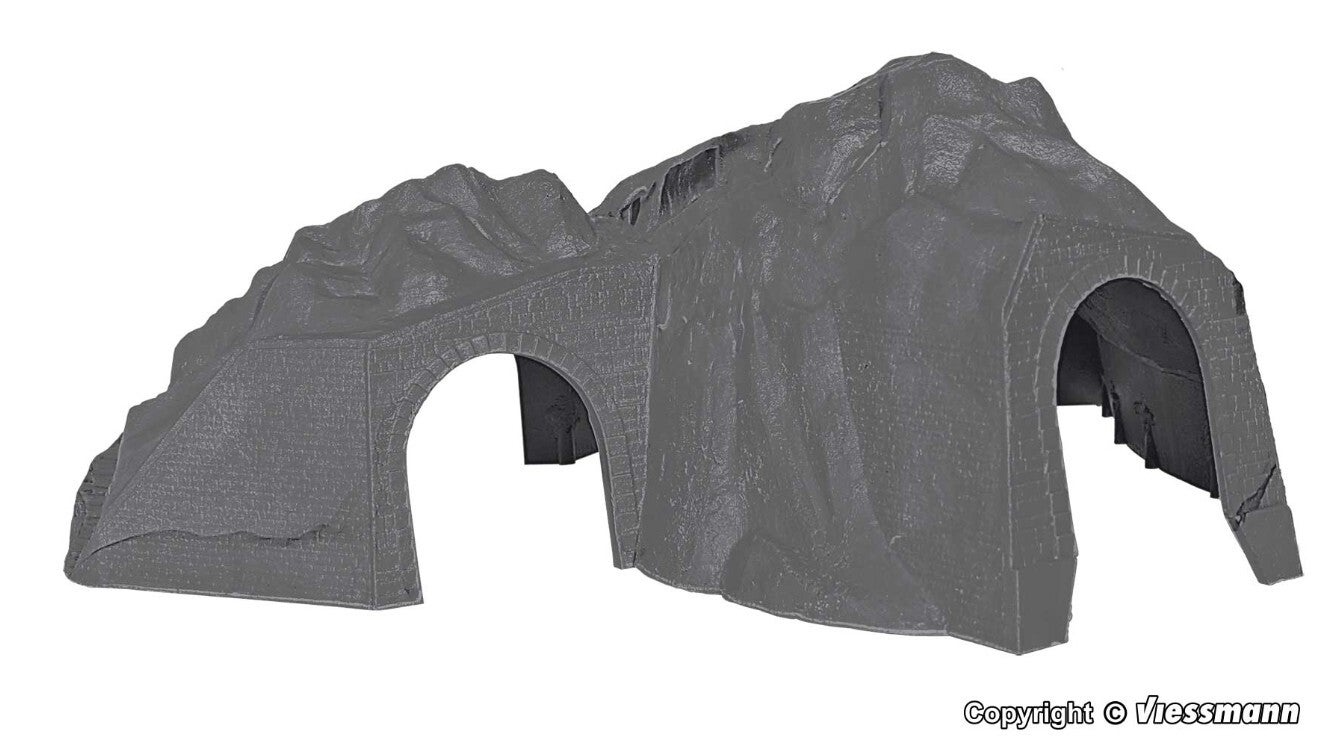 Kibri 35106 H0 Tunnelgelände, zweigleisig, Fertigmodell