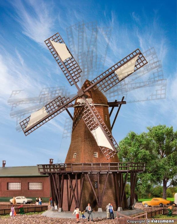 Kibri 37302 N Windmühle mit Antrieb, Funktionsbausatz
