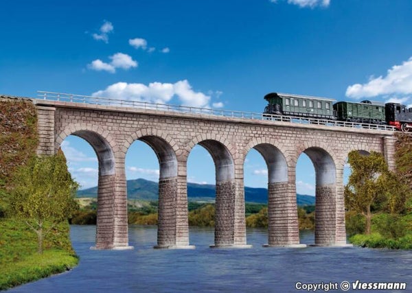 Kibri 37663 N/Z Ravenna-Viadukt mit Eisbrecherfundamenten, eingleisig
