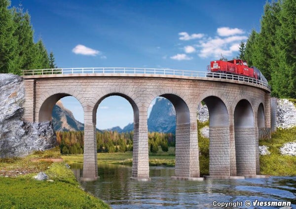 Kibri 37664 N/Z Semmering-Viadukt mit Eisbrecherfundamenten, gebogen, eingleisig
