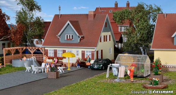 Kibri 38100 H0 Deko-Set Rund ums Haus